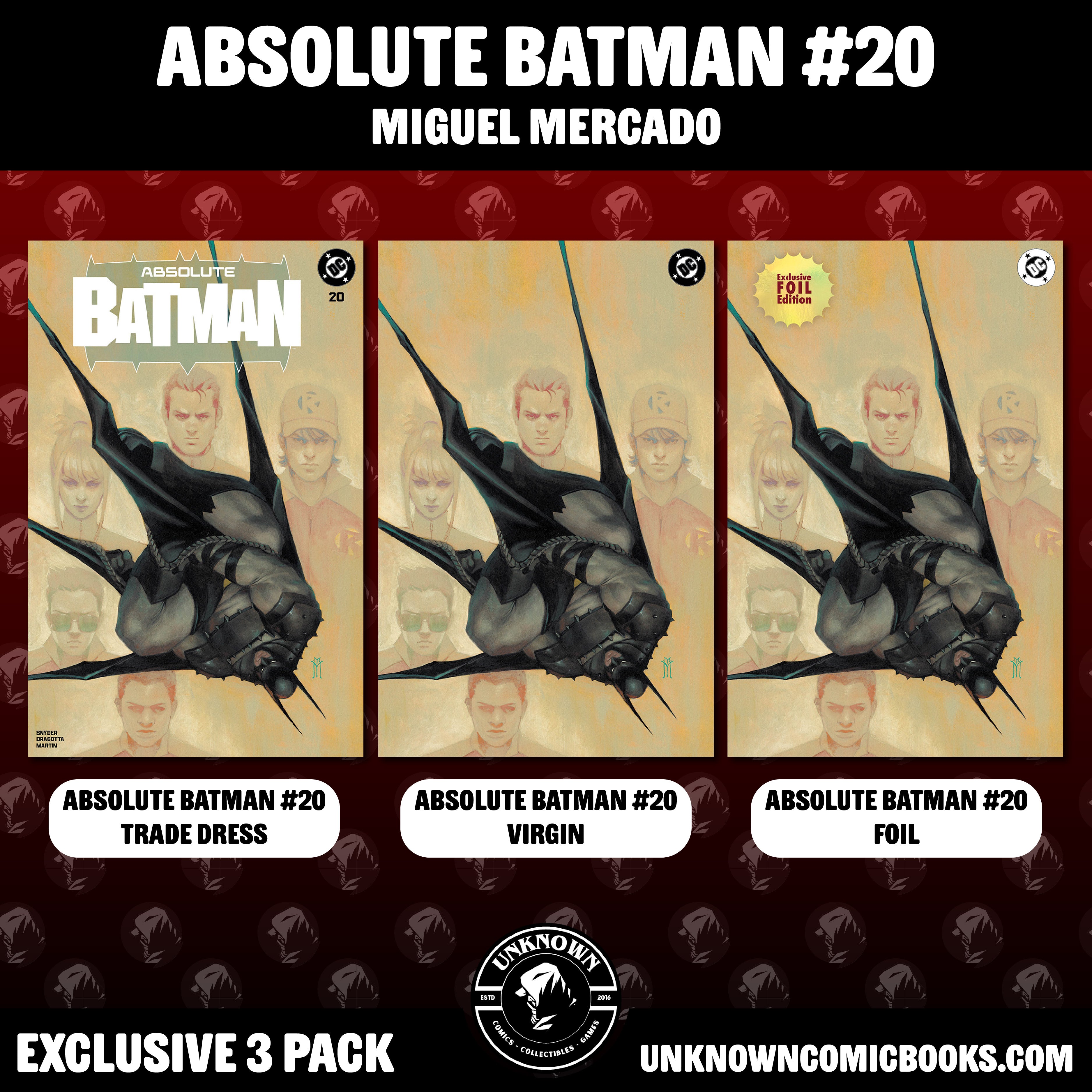 [3 PACK] ABSOLUTE BATMAN #20 MIGUEL MERCADO EXCLUSIVE VAR (06/03/2026)