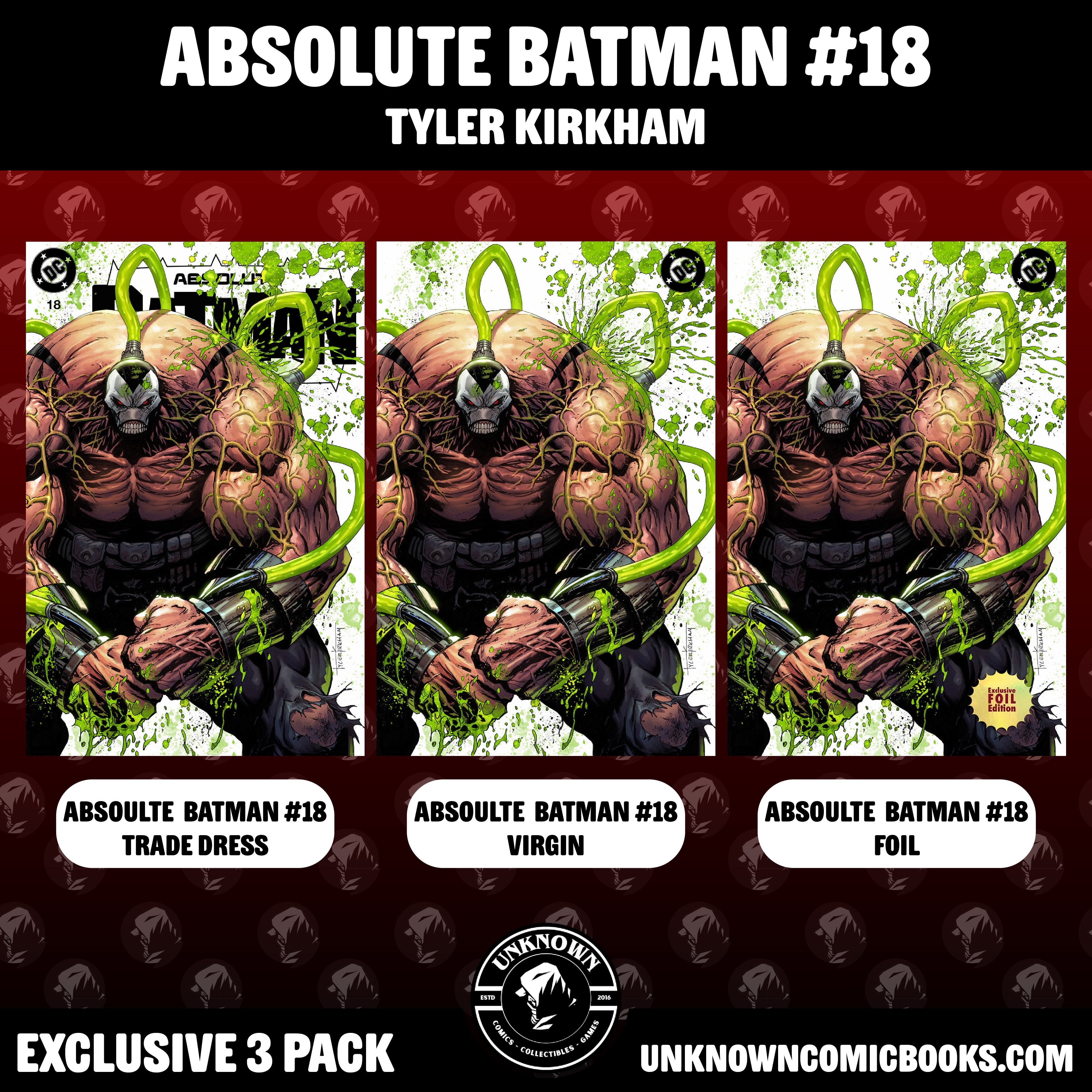 [3 PACK] Absolute Batman #18 Tyler Kirkham Var (03/11/2026)