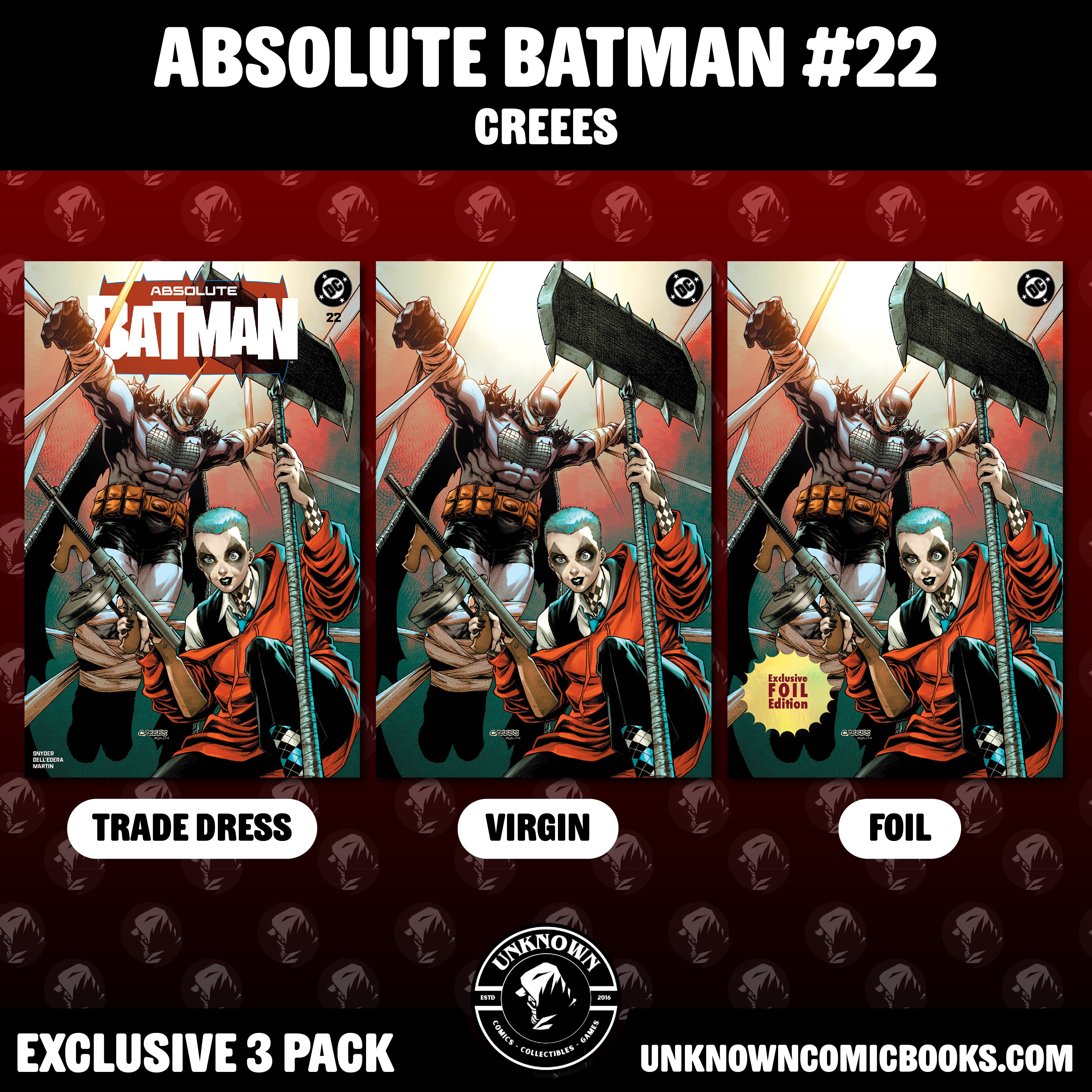 [3 PACK] ABSOLUTE BATMAN #22 CREEES EXCLUSIVE VAR (07/08/2026)