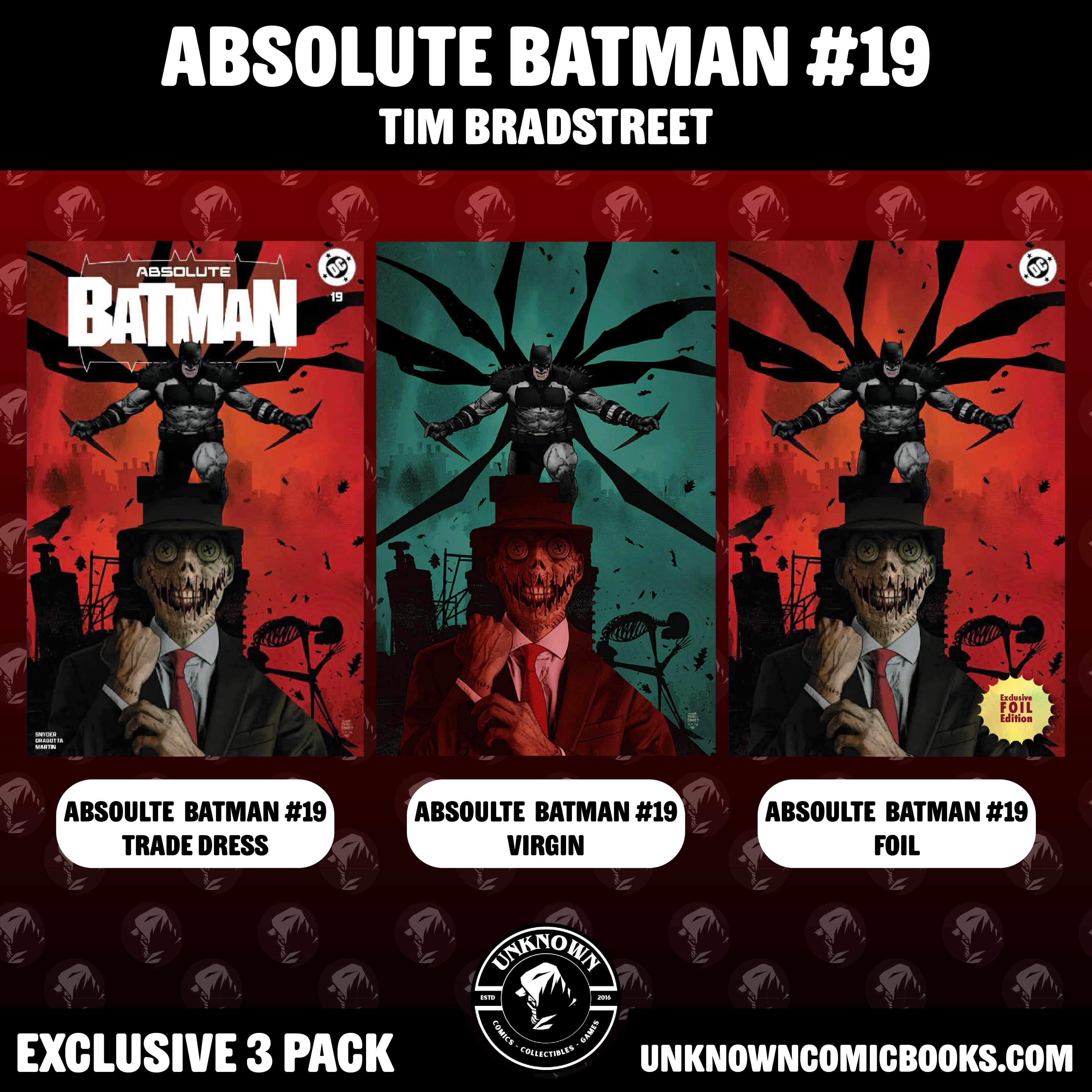 [3 PACK] ABSOLUTE BATMAN #19 TIM BRADSTREET VAR (04/08/2026)