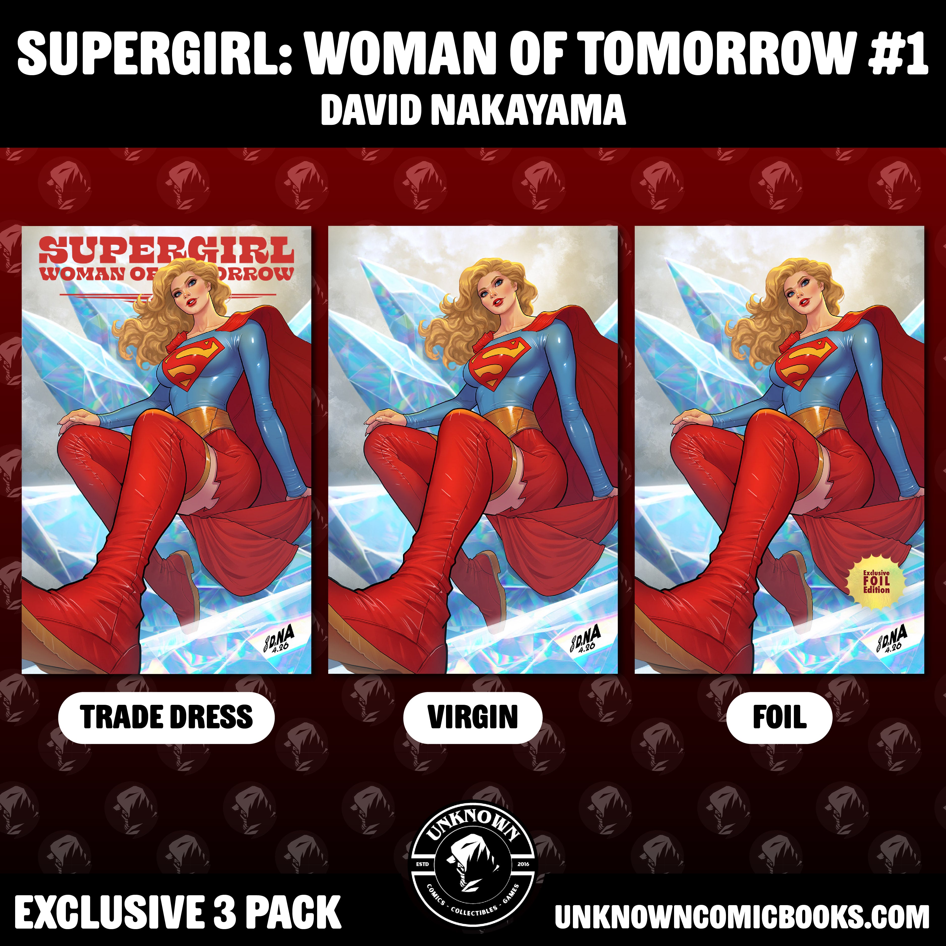 [3 PACK] SUPERGIRL: WOMAN OF TOMORROW #1 DAVID NAKAYAMA EXCLUSIVE VAR (06/24/2026)