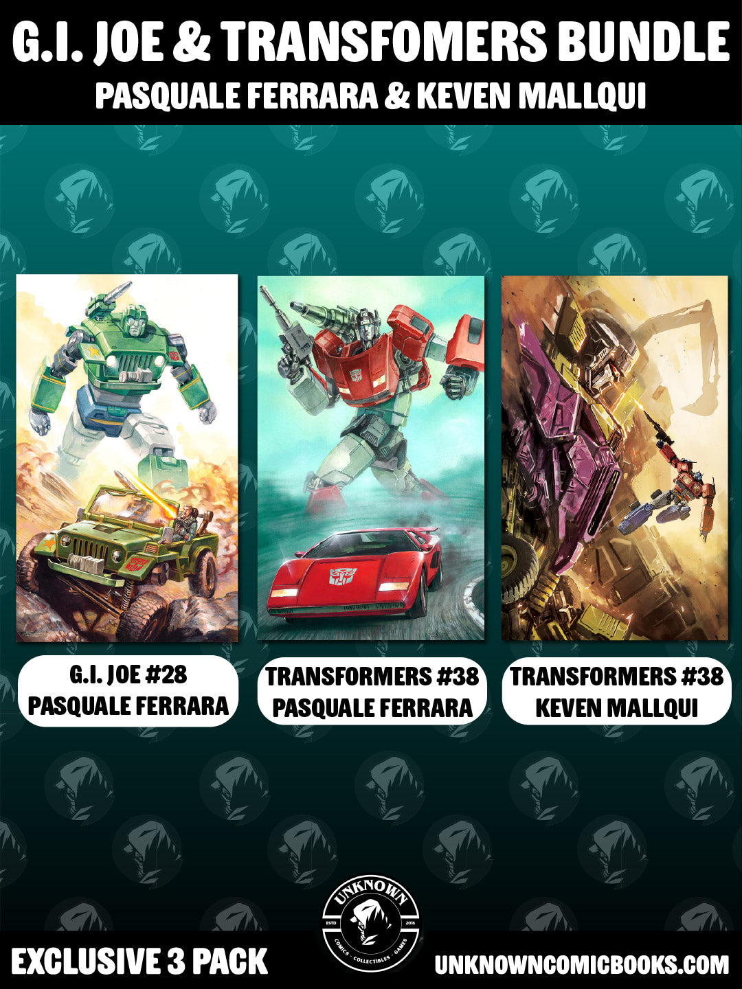 [3 PACK] TRANSFORMERS #38 & G.I. JOE #28 EXCLUSIVE VIRGIN VAR (11/18/2026)