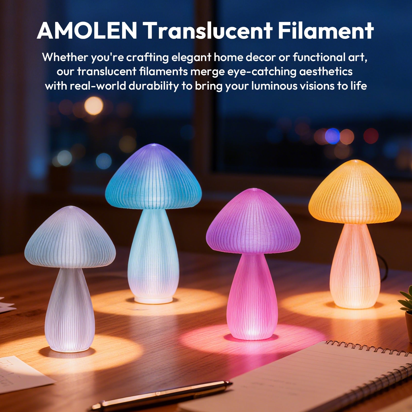 PLA Crystal-Transparent Gradient Variety Pack (4x200g)