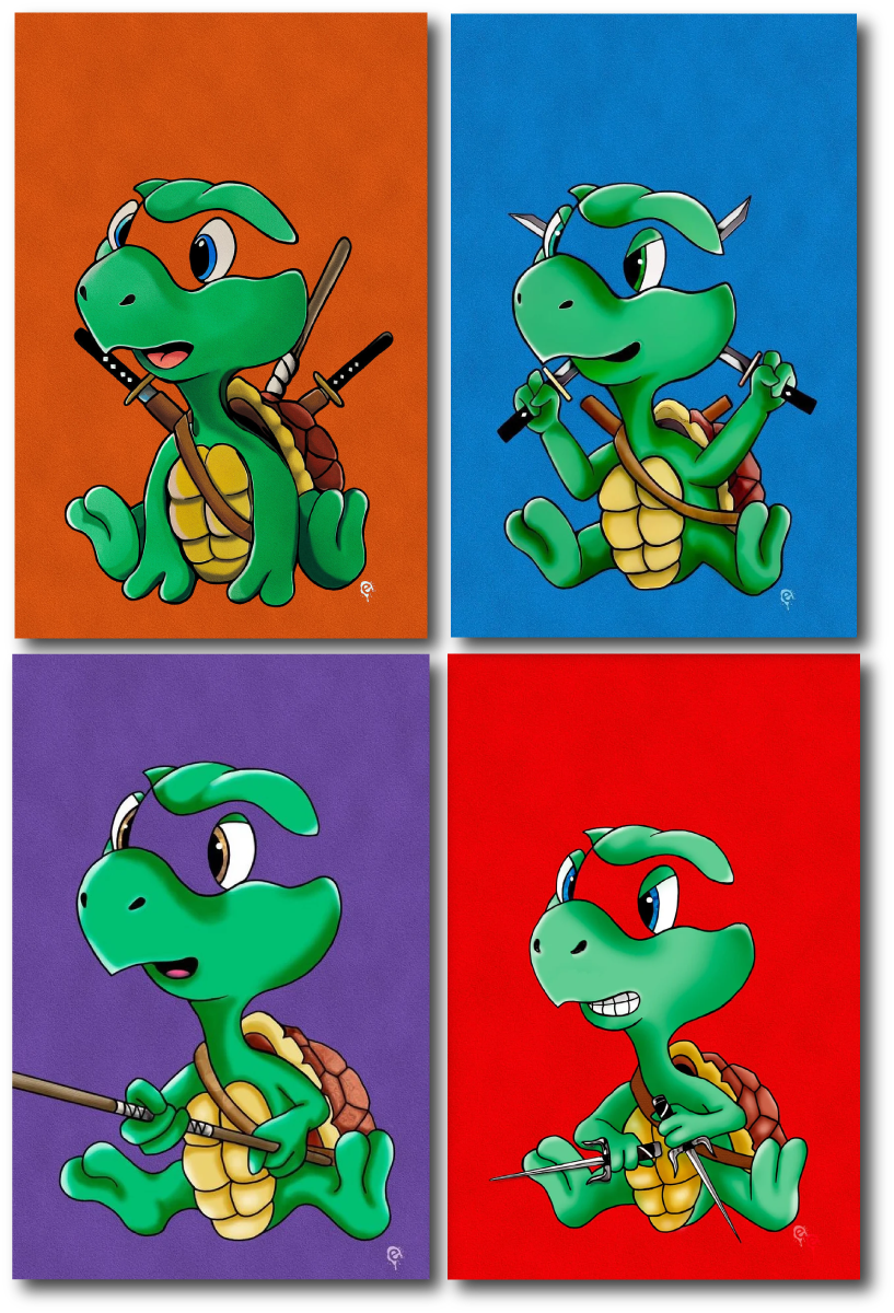 [4 PACK] TMNT LAST RONIN LOST YEARS #1, #2, #3, #4  ERIC HEARD EXCLUSIVE BABY TURTLE NEGATIVE COVER VARIANTS