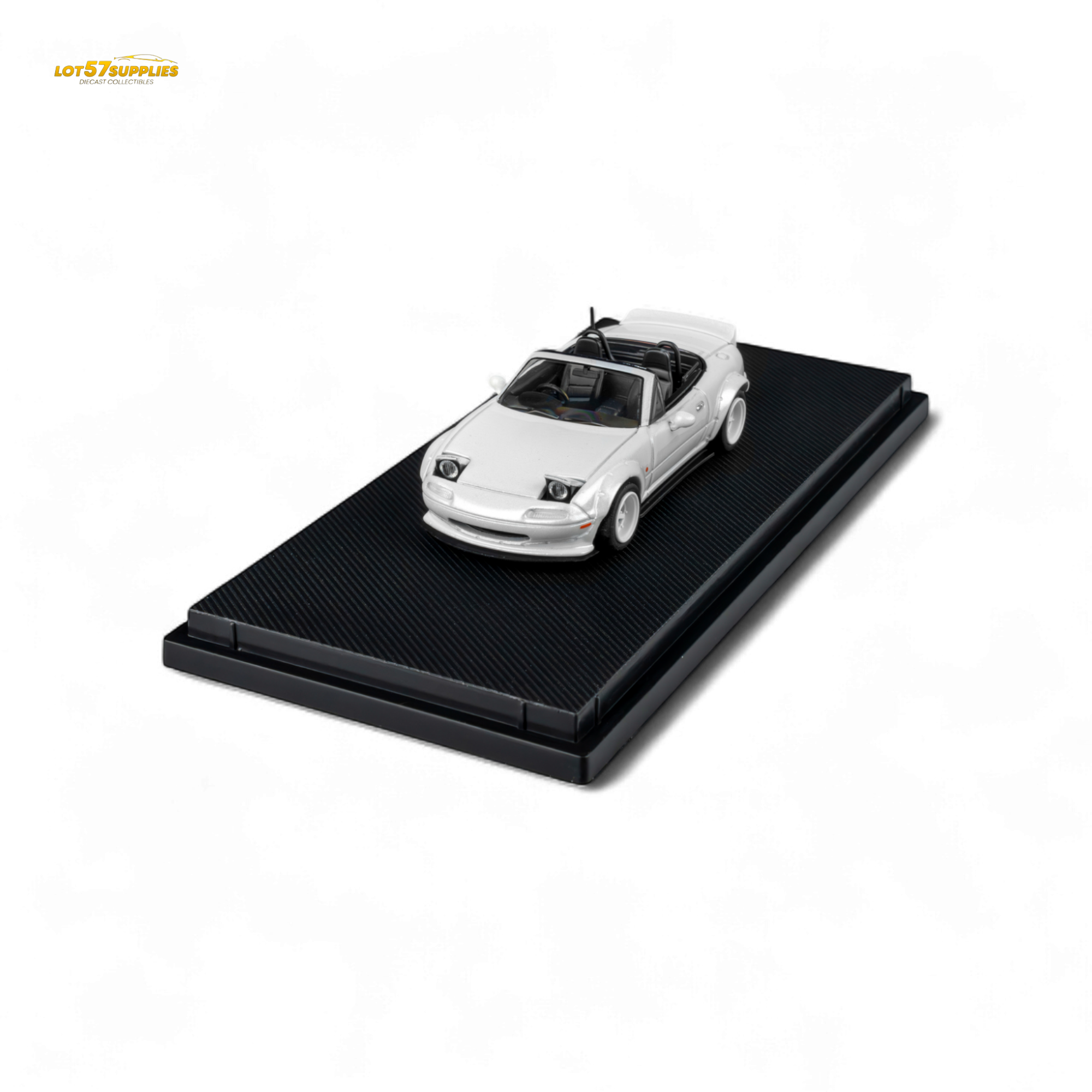 (Pre-Order) Microturbo Custom MX5 Rocket Bunny - Metallic White 1:64