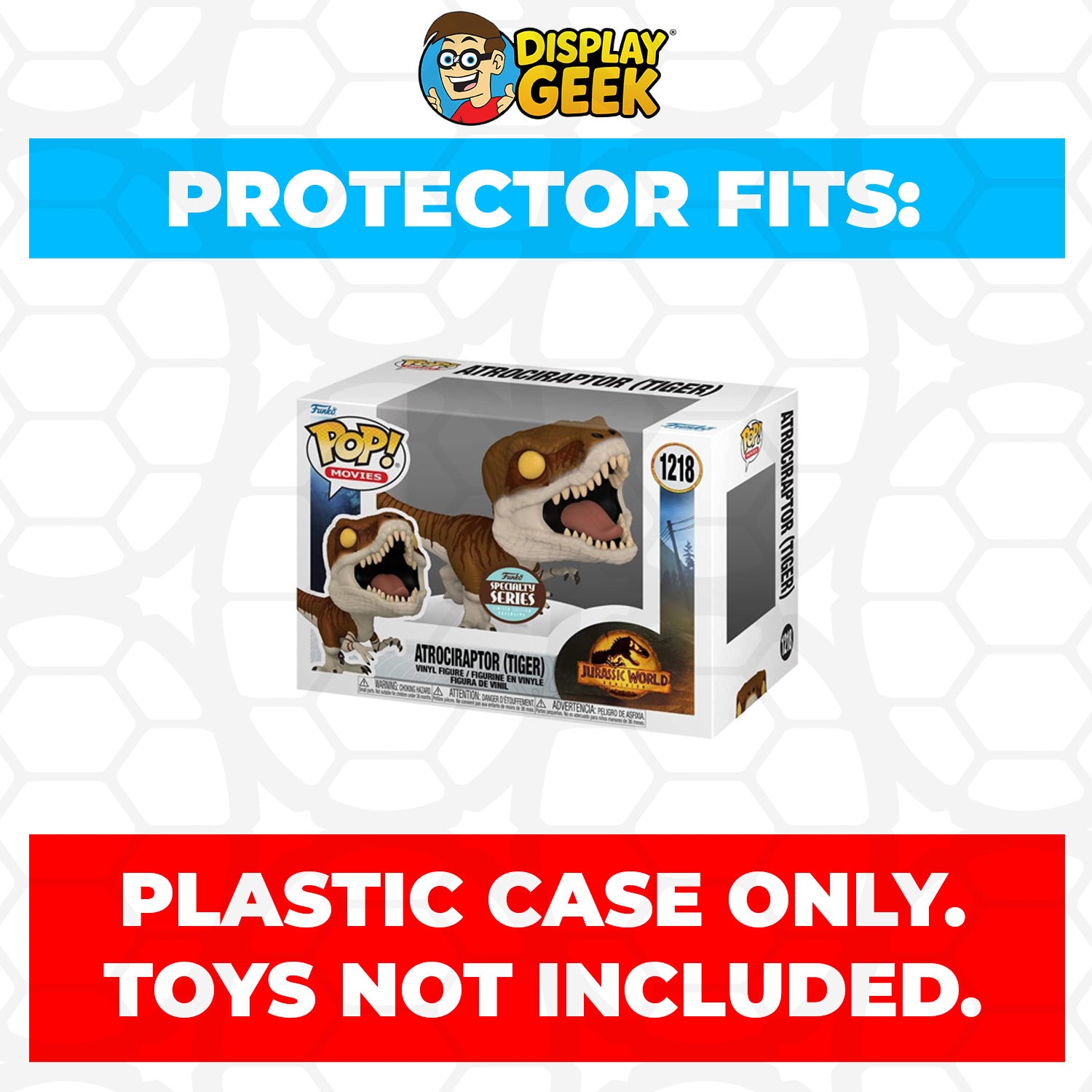 Pop Protector for 4 inch Funko Pop Jurassic World - Atrociraptor Ghost #1205