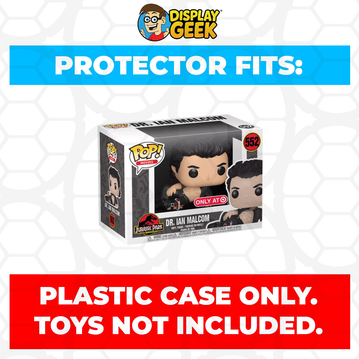 Pop Protector for 4 inch Funko Pop Conan O'Brien as Dr. Ian Malcolm #33