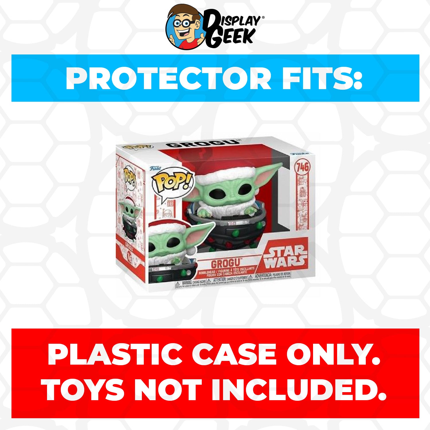 Pop Protector for 4 inch Funko Pop Holiday Grogu with Cookies #747