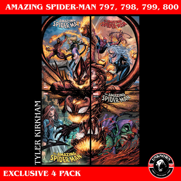 4 PACK] AMAZING SPIDER-MAN #797, #798, #799, #800 UNKNOWN COMICS CONN