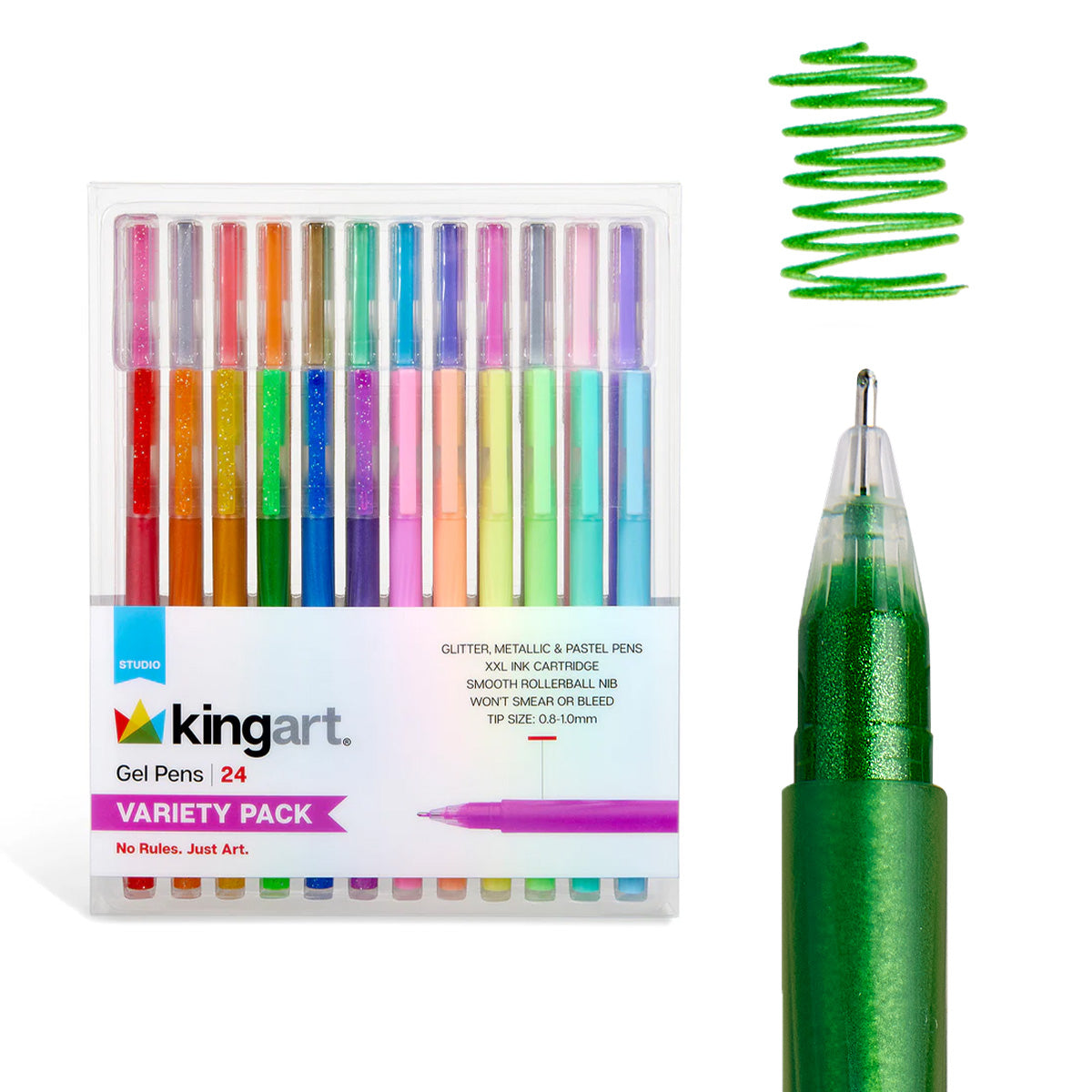 Gel Pens 24 Glitter, Metallic & Pastel Colors