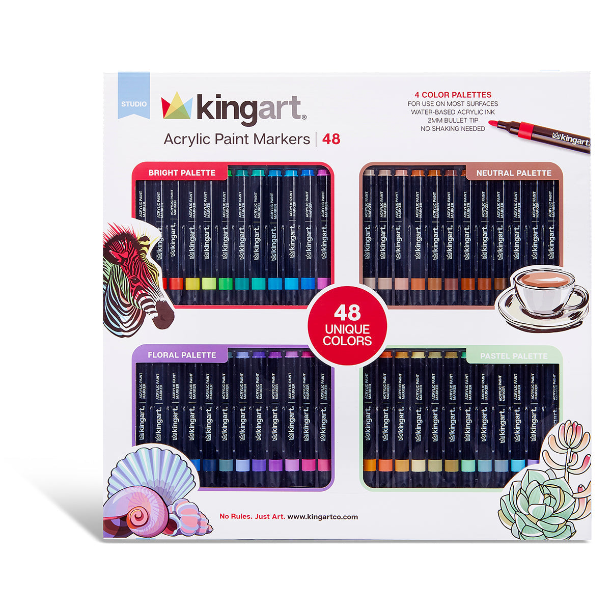Acrylic Paint Marker Set – 48 Colors
