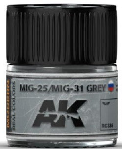 AK Interactive RC336 Real Colors: MiG25/MiG31 Grey Acrylic Lacquer Paint 10ml Bottle