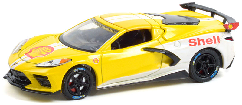 Shell Gas Corvette Greenlight 41130-E 1/64 Scale Shell Oil - 2021 Chevrolet Corvette C8 S