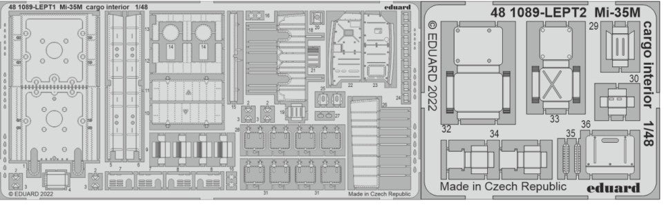 Eduard 481089 1/48 Aircraft- Mi35M Cargo Interior for ZVE