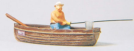Preiser 28052 HO Scale Angler in a Boat