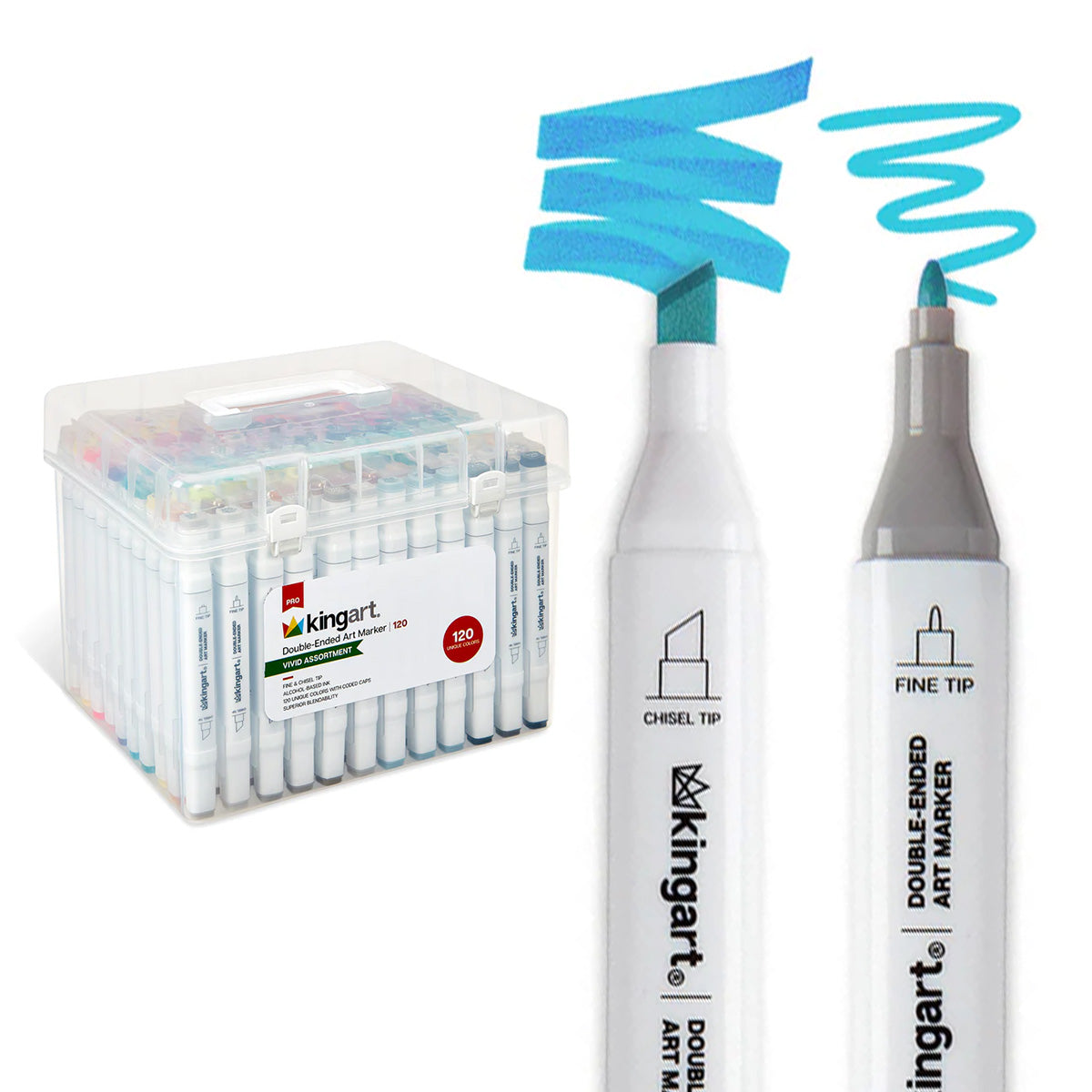 Double-Ended Alcohol Markers - 120 Colors