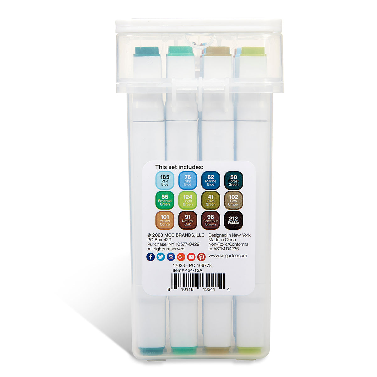 Double-Ended Alcohol Markers 12 Landscape Colors