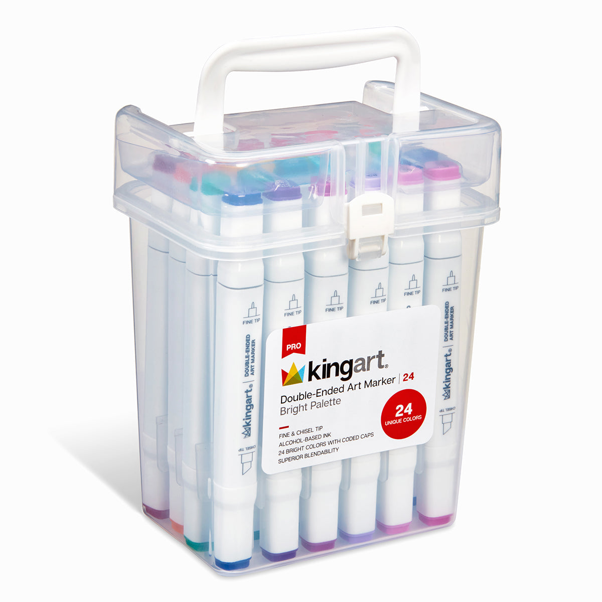 Double-Ended Alcohol Markers 24 Bright Colors