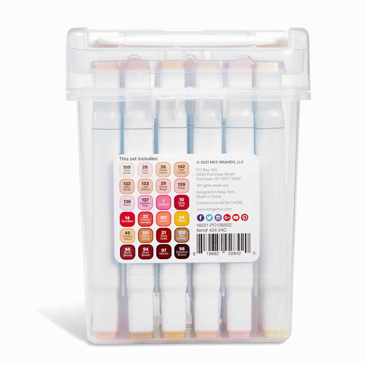 Double-Ended Alcohol Markers 24 Portrait Colors