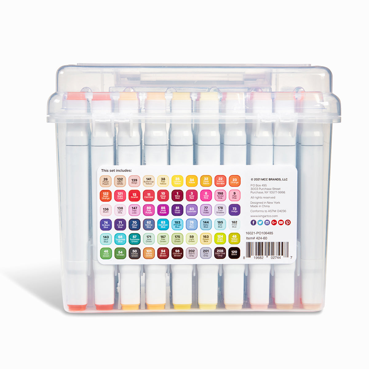 Double-Ended Alcohol Markers 60 Colors
