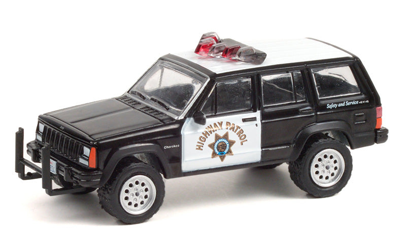 Greenlight 42960-B 1/64 Scale California Highway Patrol - 1993 Jeep Cherokee Hot