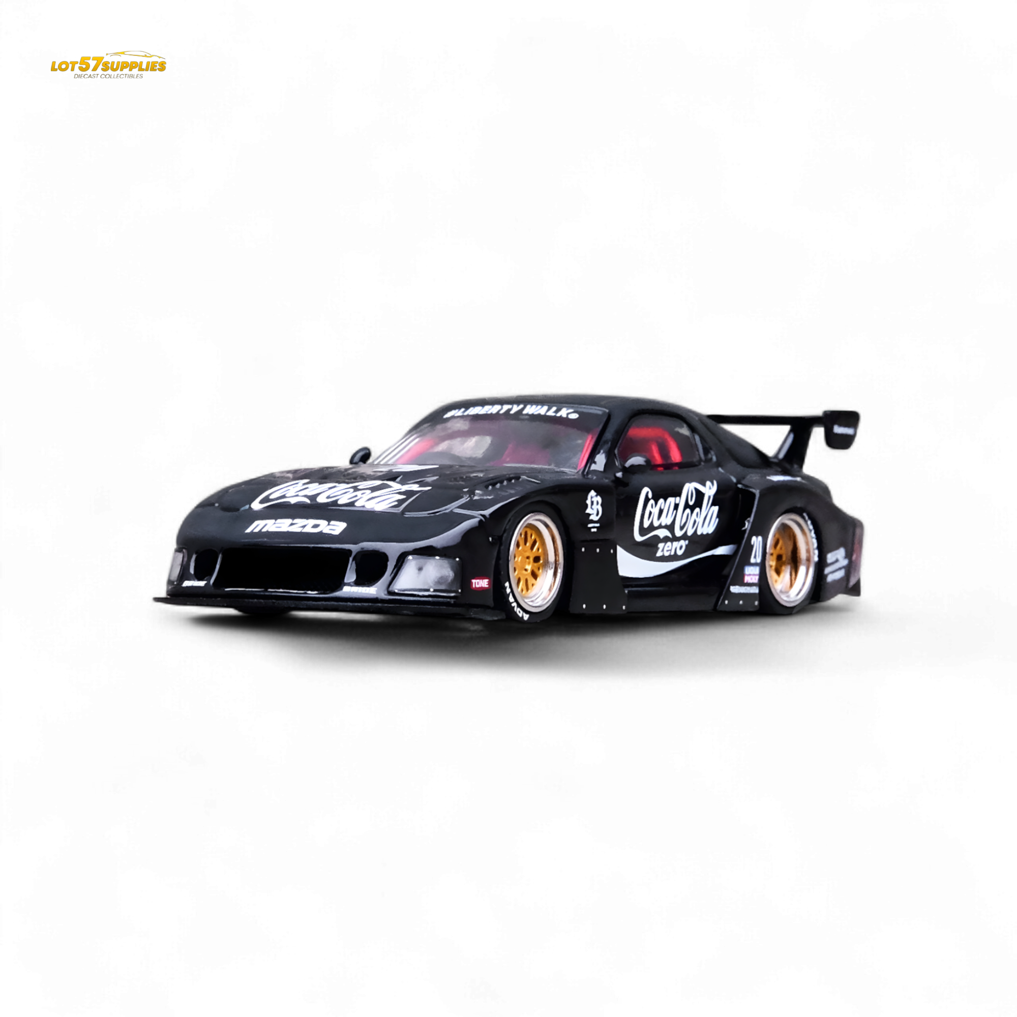 Inno64 Mazda RX-7 LBWK in Black 1:64 IN64-LBWK-RX7-01