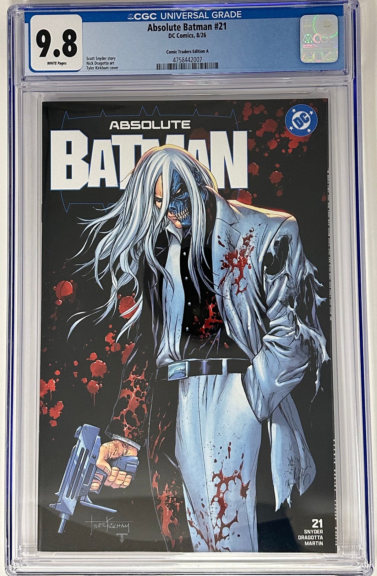ABSOLUTE BATMAN #21 CGC 9.8 BLUE LABEL TYLER KIRKHAM EXCLUSIVE VAR [IN STOCK]