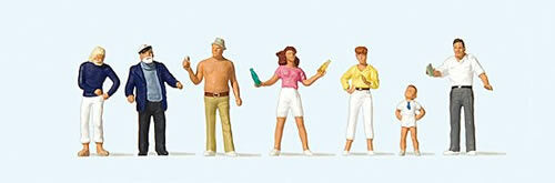 Preiser 10690 HO Scale At the Kiosk -- pkg(7)
