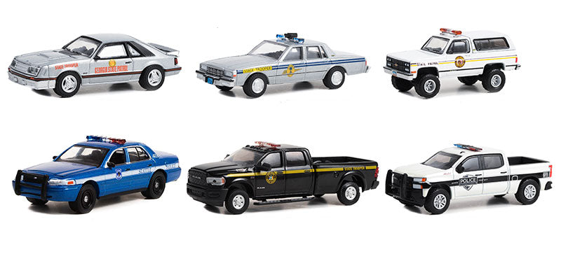 Greenlight 43020-CASE 1/64 Scale Hot Pursuit Series 44 6-Piece Set