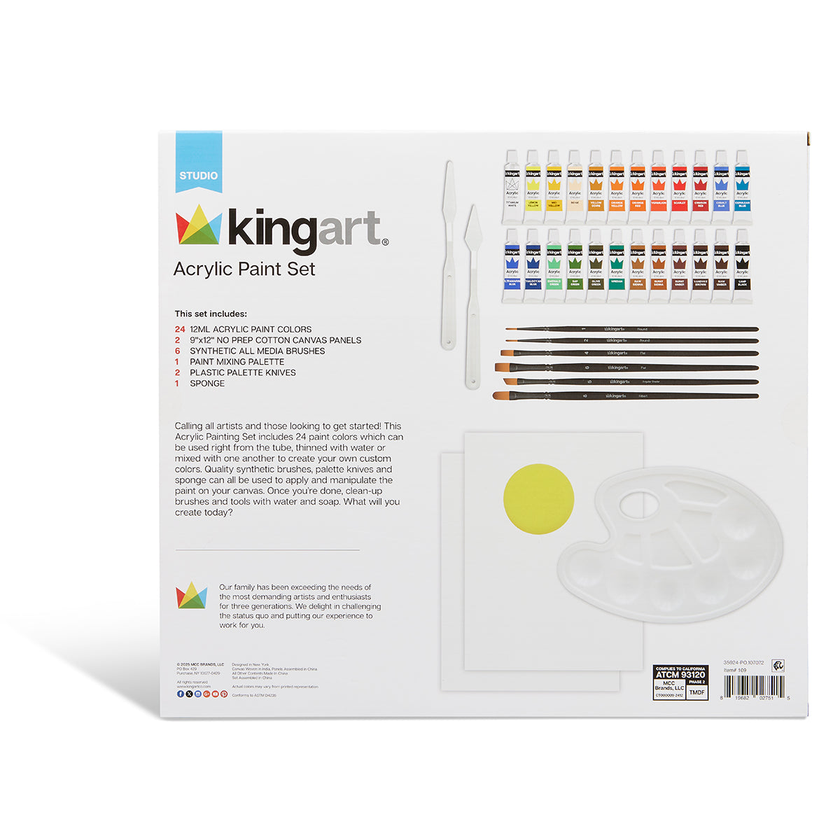 Acrylic Paint Set 36 pc
