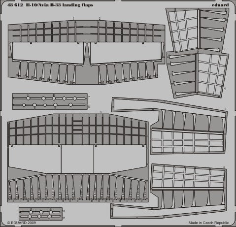 Eduard 48612 1/48 Aircraft- II10/Avia B33 Landing Flaps for SHY