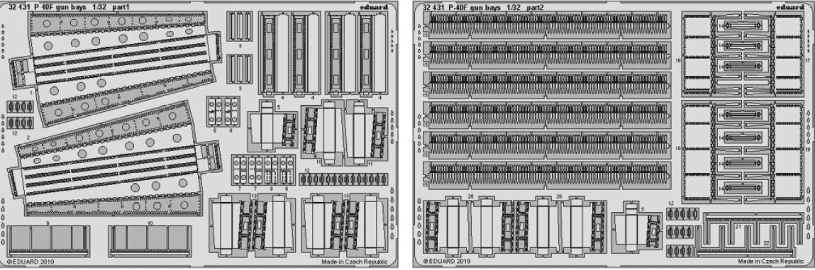 Eduard 32431 1/32 Aircraft- P40F Gun Bays for TSM