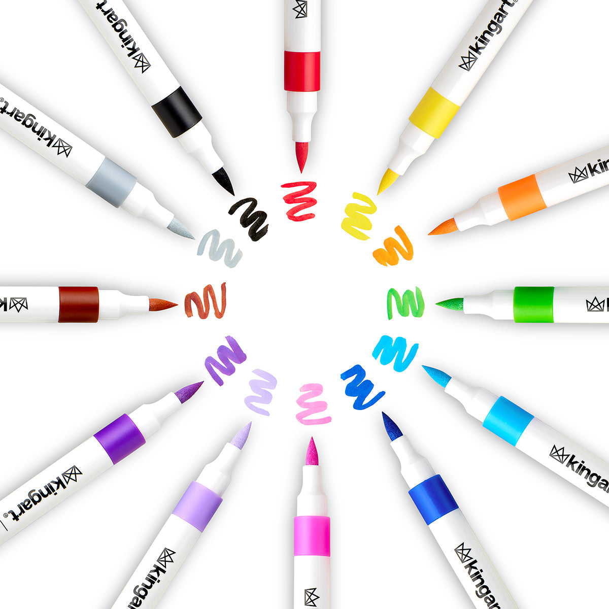 Acrylic Brush Tip Markers 24 Colors
