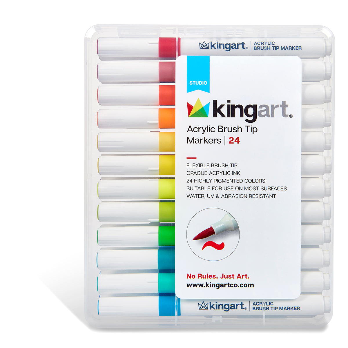 Acrylic Brush Tip Markers 24 Colors