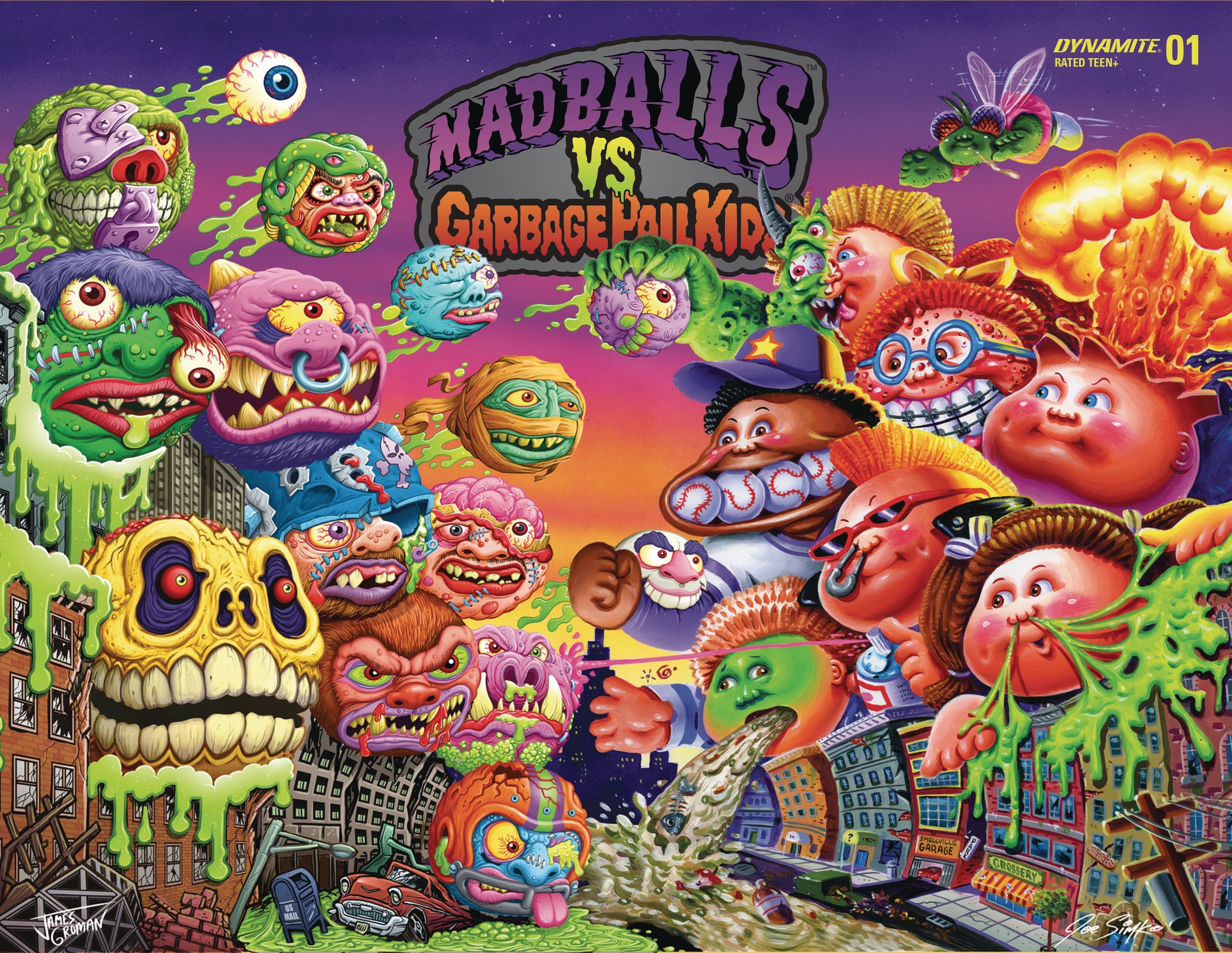 Madballs Vs Garbage Pail Kids #1 E 1:10 Joe Simko Wrap Variant (07/20/2022) Dynamite