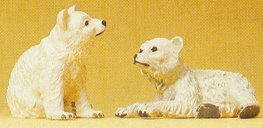Preiser 47523 1/25 Scale Wild Animal Figures Polar Bear Cubs