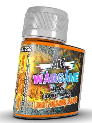 AK Interactive 1238 Wargame: Light Orange Fluorescent Liquid Pigment Enamel 35ml
