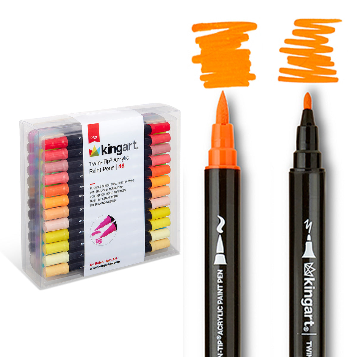 Twin-Tip™ Brush & Fine Acrylic Paint Pens 48 Colors