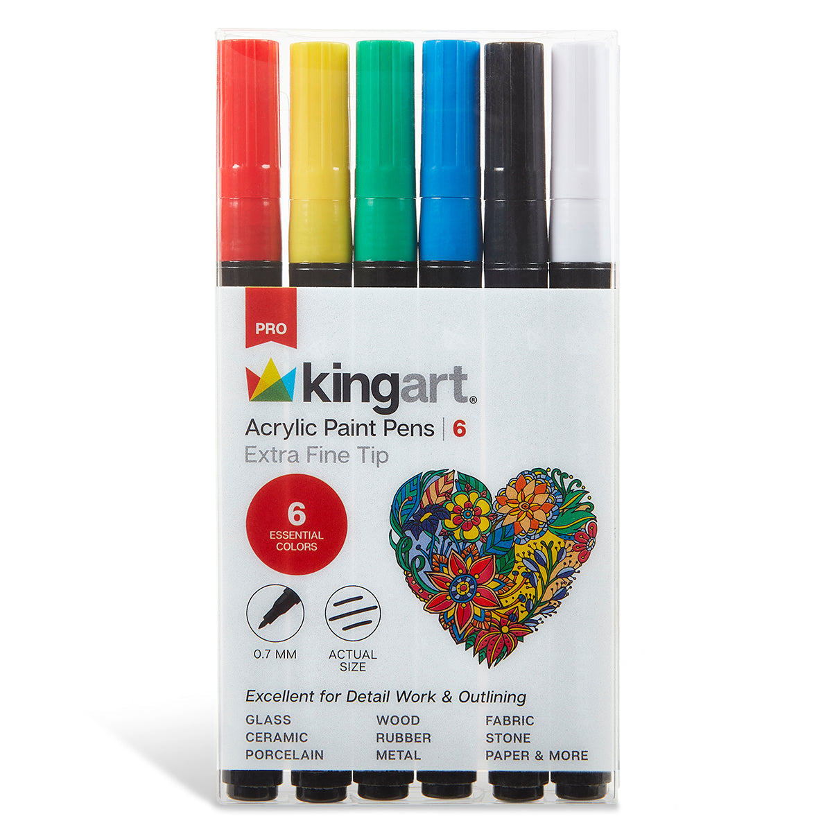 Acrylic Paint Pens Extra Fine 6 Colors