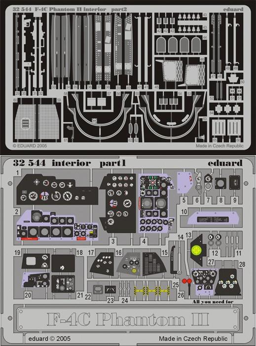 Eduard 32544 1/32 Aircraft- F4C Interior for TAM (Painted)