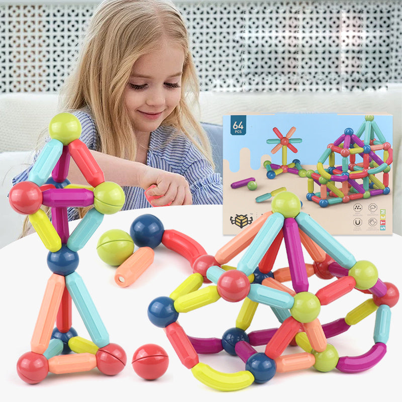 Magnetic Building Blocks Toy Set – Educational Fun for Kids