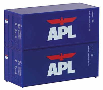 Piko 46102 TT Scale TT Container 20' APL (2 Pcs)
