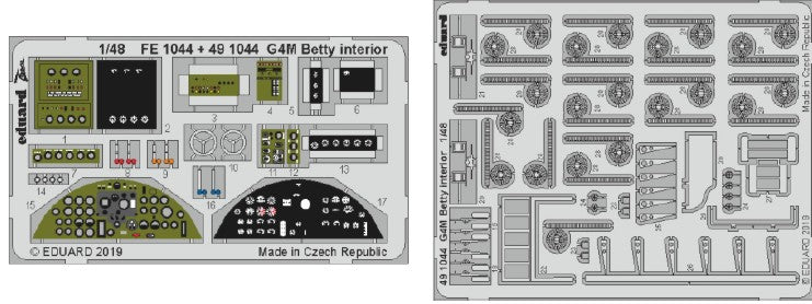 Eduard 491044 1/48 Aircraft- G4M Betty Interior for TAM (Painted)