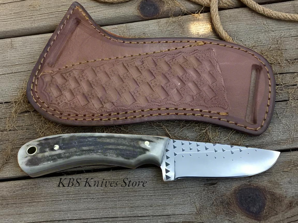 Ridge Rider – Antler Handle Cross Draw Sheath Knife for Sale