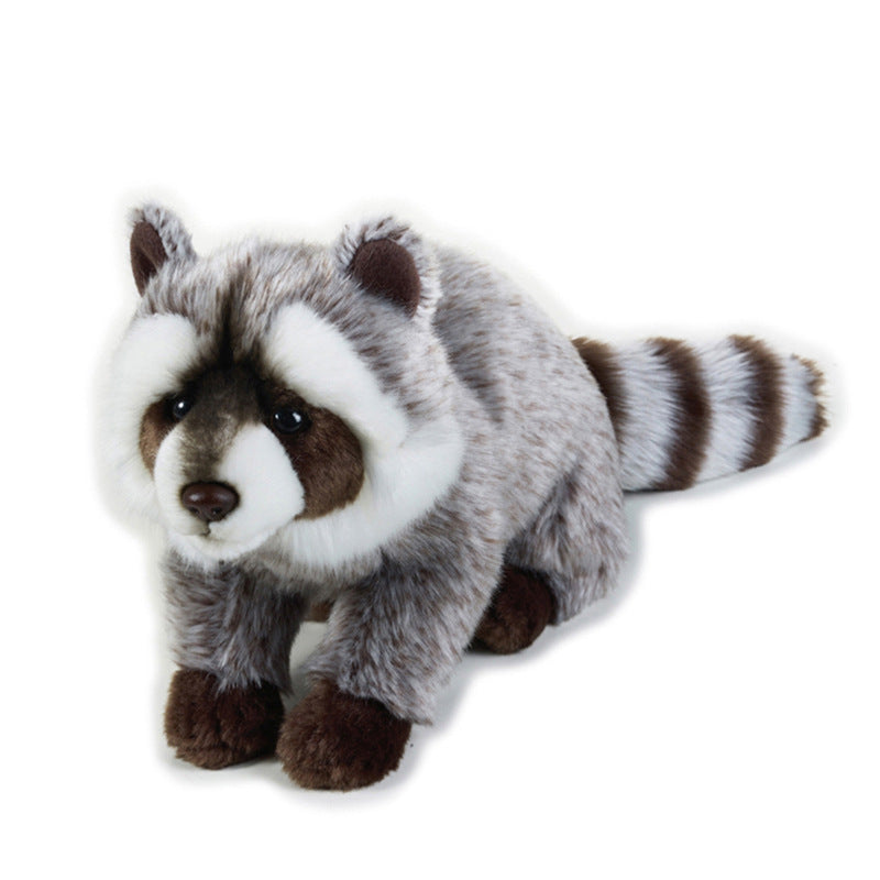 Plush Raccoon Toy – Realistic Soft Stuffed Animal Doll