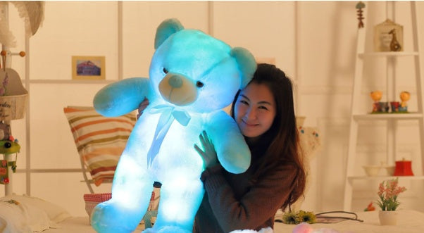 Glowing LED Teddy Bear – Colorful Plush Stuffed Toy with Lights