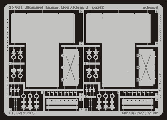Eduard 35611 1/35 Armor- Hummel Ammo Box/Floor 1 for DML