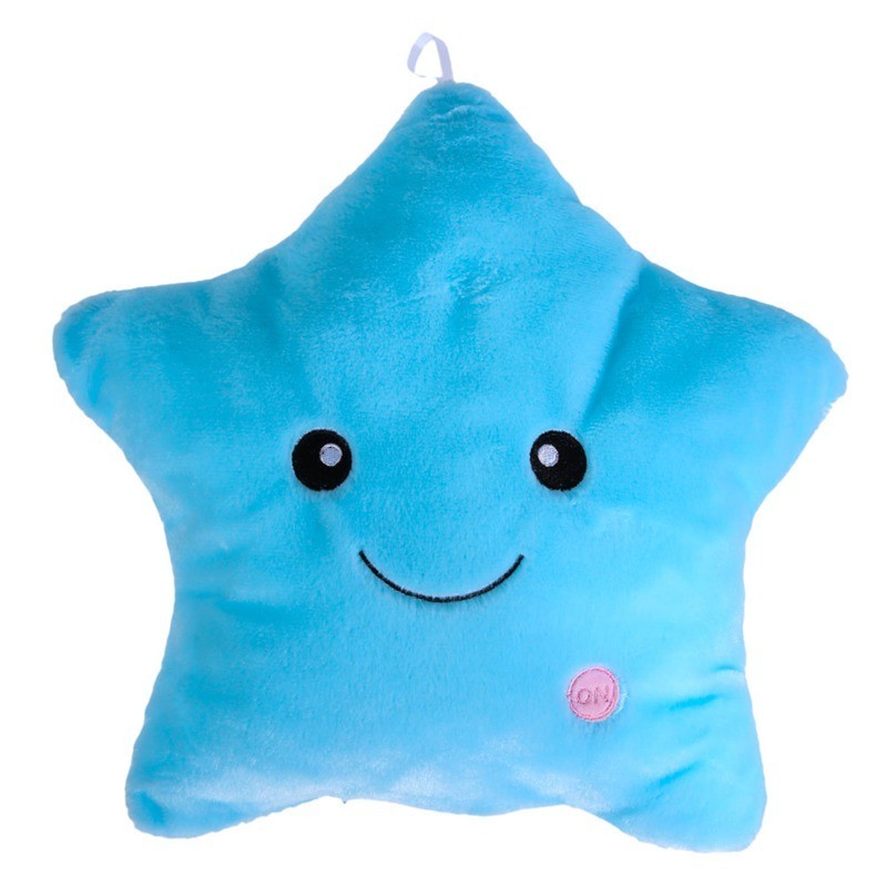 LED Star Pillow – Soft Plush Luminous Cushion with Colorful Lights