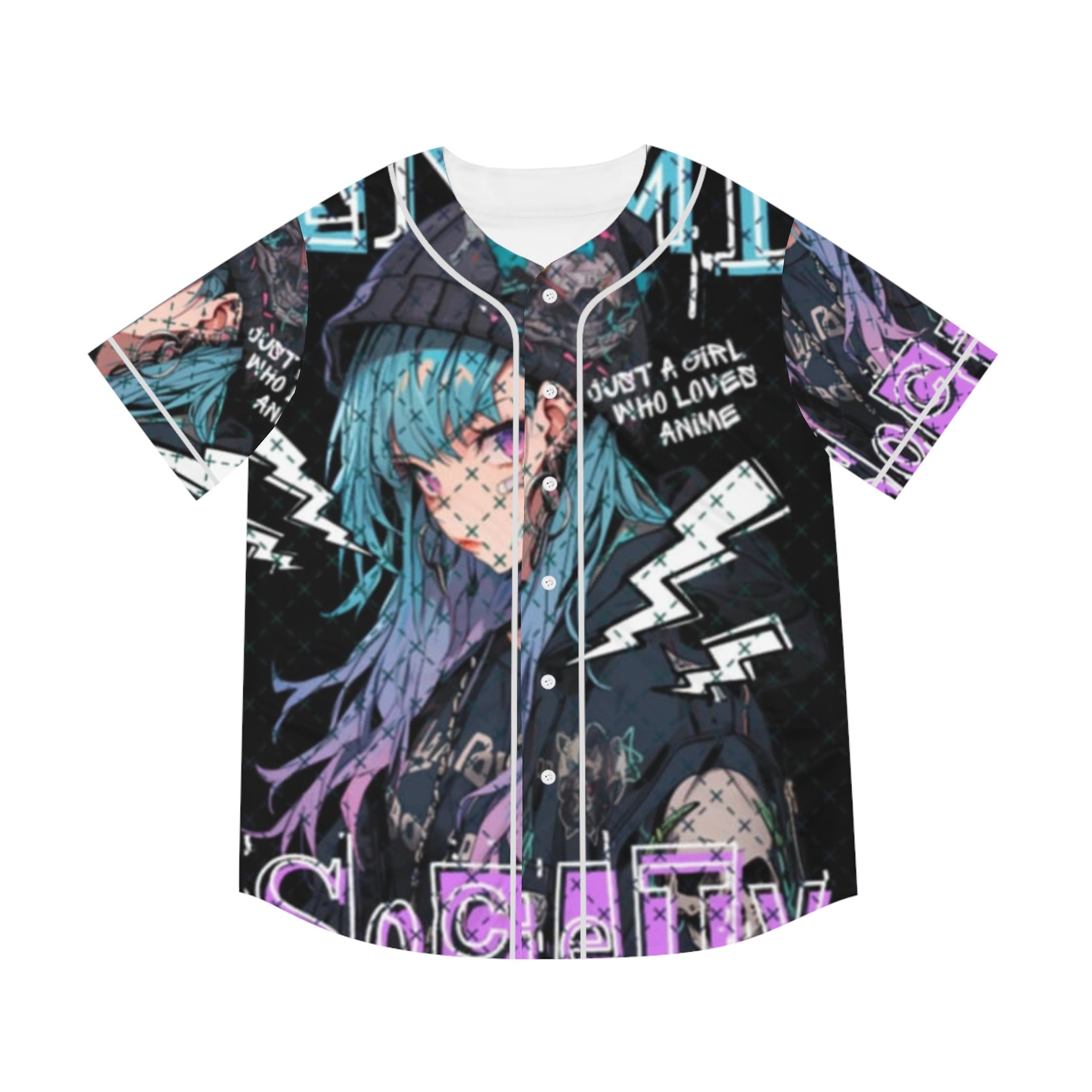 Anime-Inspired Men's Baseball Jersey, Casual Sportswear, Gift for Gamers, Streetwear, Trendy Outfit