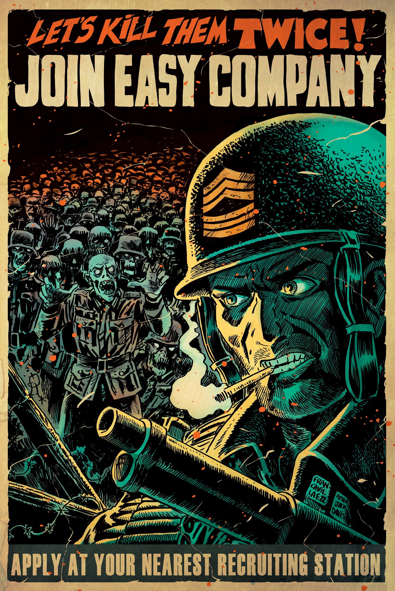 Dc Horror Presents Sgt Rock Vs The Army Of The Dead #1 (Of 6) B Francesco Francavilla Two Fisted Tales 30 EC Homage Variant (09/27/2022) Dc